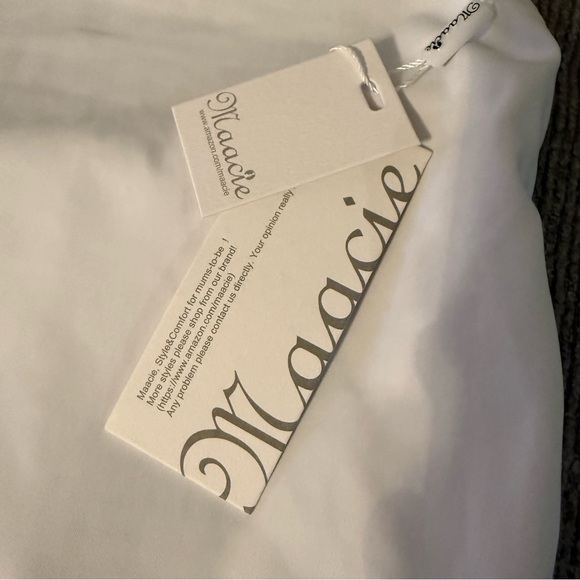 Women's Maternity White A-Line Skirt/Short - Picture 2 of 7